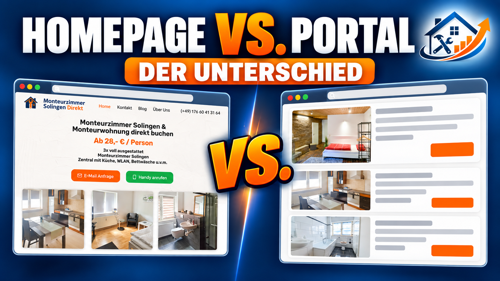 unterschied homepage portal